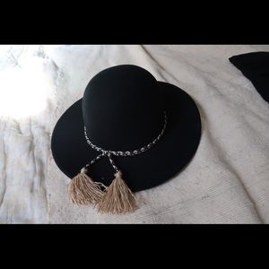 Black Brixton tassel hat